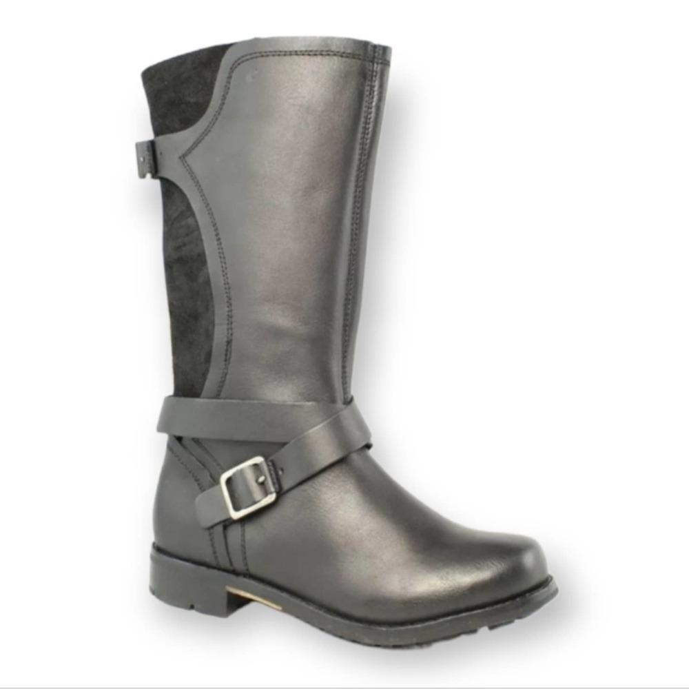 OluKai pa'ia black leather boots 8.5